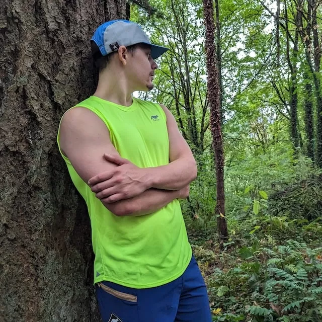 Runyon Men's Neon Yellow Fluorescent Safety Yellow Sleeveless Muscle Tee Performance Workout Tank Top American Made In USARunyon Men's Neon Yellow Fluorescent Safety Yellow Sleeveless Muscle Tee Performance Workout Tank Top American Made In USA