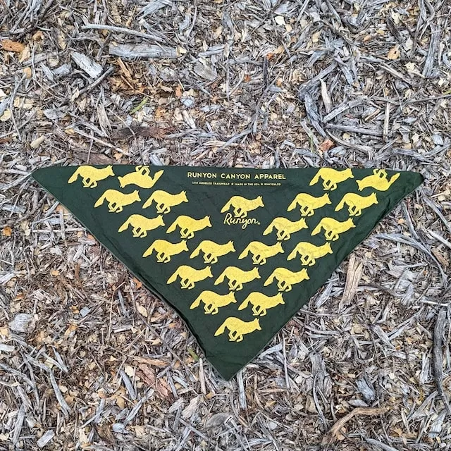 Runyon Dark Olive Green Signature Bandana Made In USA