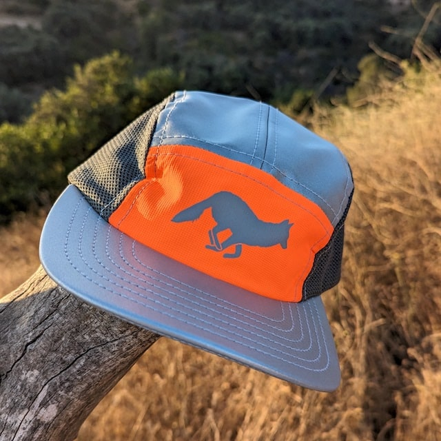 Runyon Neon Orange Rad AF Reflective Camp Hat Hi-Vis Safety Trail Running Hiking Cap