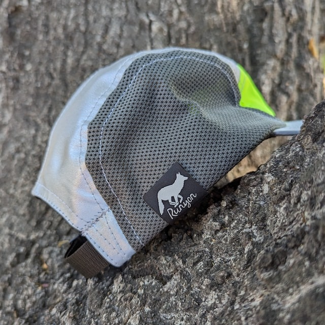 Runyon Neon Safety Fluorescent Yellow Hi-Vis Reflective Camp Hat Trail Running Hiking Cap American Made In USA