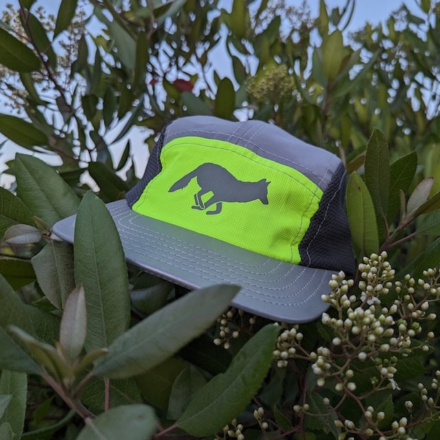 Runyon Neon Safety Fluorescent Yellow Hi-Vis Reflective Camp Hat Trail Running Hiking Cap American Made In USA