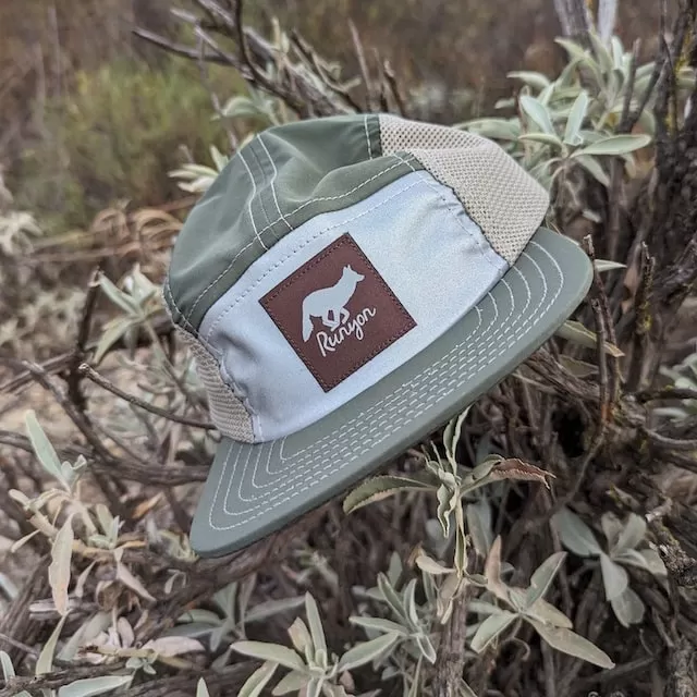 Runyon Sage Green Rad Reflective Camp Hat American Made In USA Performance Cap Trail Running Hiking Fitness Outdoors
