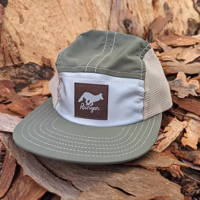 Runyon Sage Green Rad Reflective Camp Hat American Made In USA Performance Cap Trail Running Hiking Fitness Outdoors
