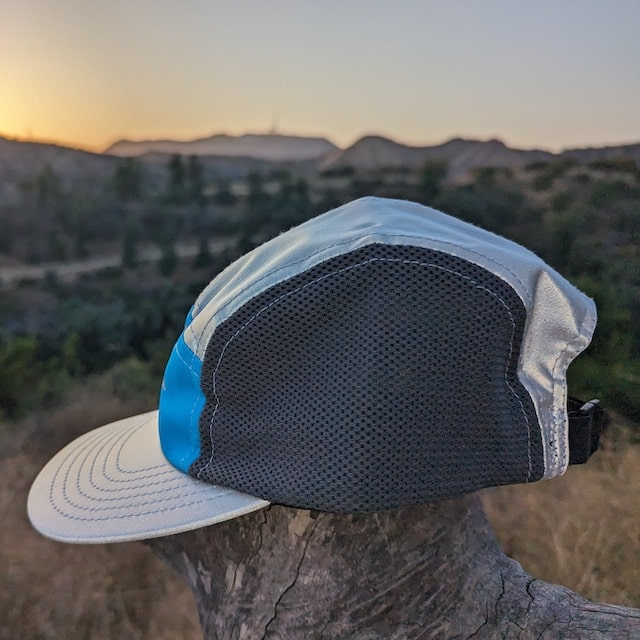Runyon Turquoise Safety Blue Hi-Vis Reflective Camp Hat Trail Running Hiking Cap American Made In USA