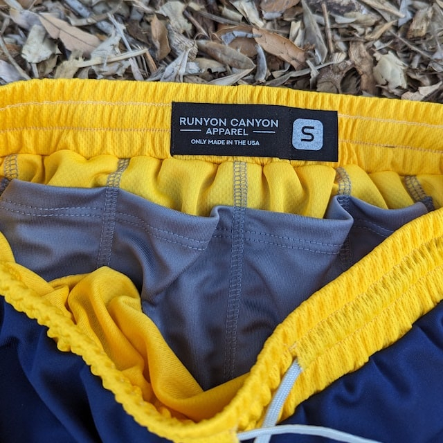 Runyon Navy Gold 4" Ranger Retro Running Short American Made In USA Track Workout Gym Yoga Fitness Short American Made In USA