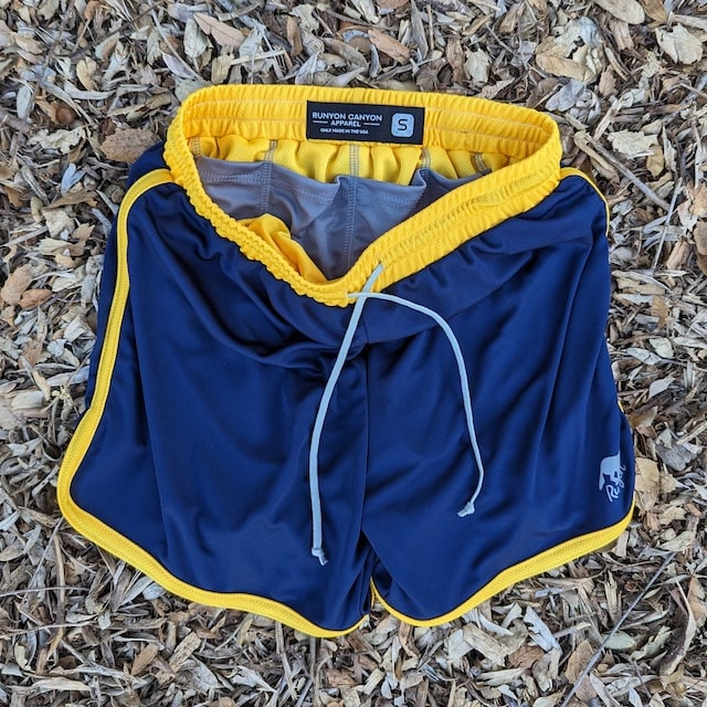 Runyon Navy Gold 4" Ranger Retro Running Short American Made In USA Track Workout Gym Yoga Fitness Short American Made In USA