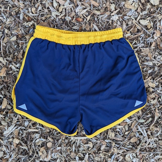 Runyon Navy Gold 4" Ranger Retro Running Short American Made In USA Track Workout Gym Yoga Fitness Short American Made In USA
