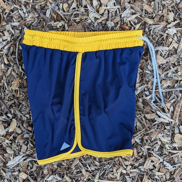 Runyon Navy Gold 4" Ranger Retro Running Short American Made In USA Track Workout Gym Yoga Fitness Short American Made In USA