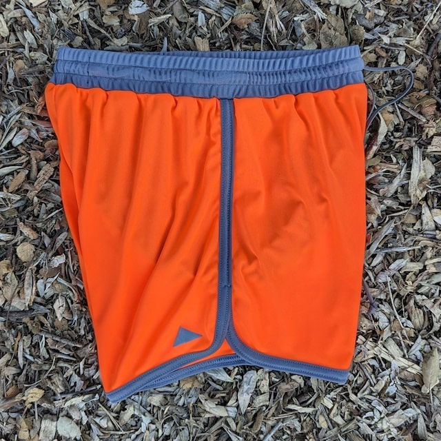 Runyon Hi-Vis Neon Safety Fluorescent Orange 4" Ranger Retro Running Short American Made In USA Track Workout Gym Yoga Fitness Short American Made In USA