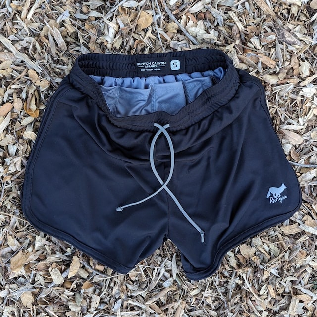 Runyon Black 4" Ranger Retro Running Short American Made In USA Track Workout Gym Yoga Fitness Short American Made In USA