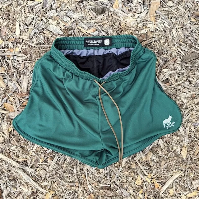 Runyon Forest Green Running Short - Retro Ranger 4" Inch Workout Short American Made In USA