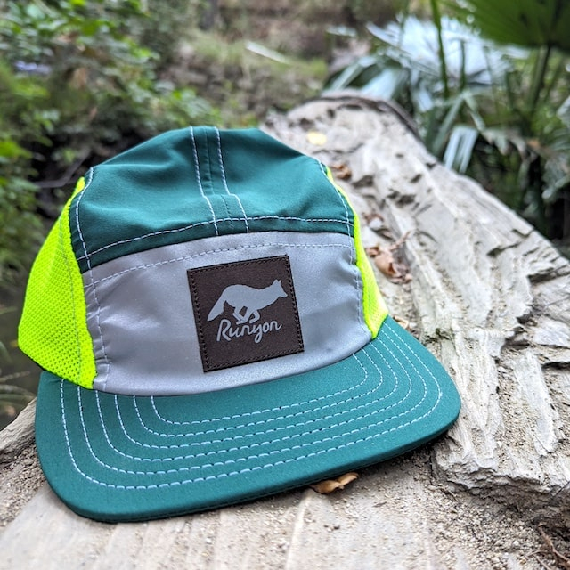 Runyon Forest Neon Reflective Camp Hat American Made In USA Trail Running Hiking Workout Performance Cap