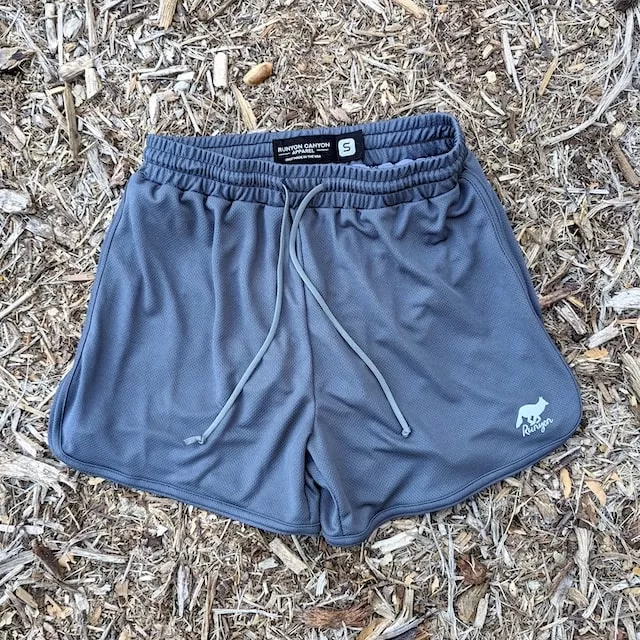 Runyon Graphite Running Short - Retro Ranger 4" Inch Workout Short American Made In USA