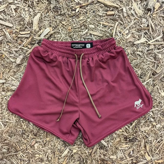 Runyon Maroon Running Short - Retro Ranger 4" Inch Workout Short American Made In USA