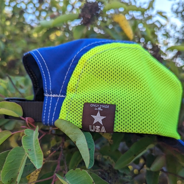 Runyon Royal Neon Reflective Camp Hat American Made In USA Trail Running Hiking Workout Performance Cap