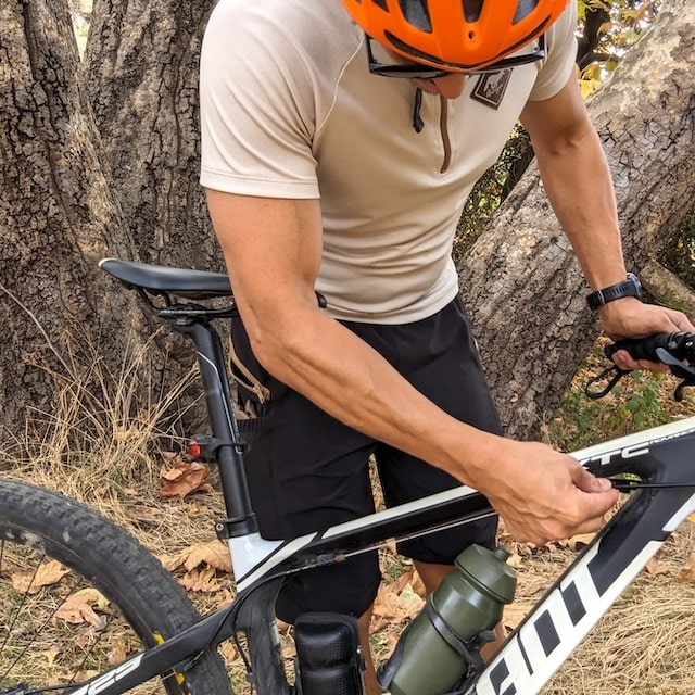 Runyon 9" TrailStash Gravel Cycling Short also great for Trail Running, Hiking, Fitness Outdoors Black American Made In USA