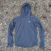 Runyon Unisex Charcoal Dark Grey Sun Hoodie Shirt Long Sleeve Thumbholes Sun Protection Quick Dry American Made In USA