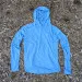 Runyon Men's Light Baby Blue Sun Hoodie Shirt Long Sleeve Thumbholes Sun Protection Quick Dry American Made In USA