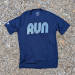 Runyon Canyon Apparel Men's Running Clothing RUN Navy Blue Fitness Shirt Performance Sportswear American Made In USA