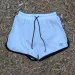 Runyon White with Black Contrast Binding Running Short - Retro Ranger 4" Inch Workout Short American Made In USA