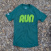 American Made In USA Womens Running Clothing Forest Green Neon Yellow Running Shirt Performance Sportswear Runyon Canyon Apparel