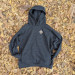 Runyon French Terry Cotton Dark Heather Grey Charcoal Pullover Hoodie Sweatshirt - Hidden Pockets, Thumbholes & Watch Windows - American Made In USA