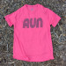 Men's Hot Pink Running Shirt Moisture Wicking American Made In USA