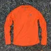 Runyon Mens Neon Orange Long Sleeve Performance Shirt - Made In USA, Running Hiking Workout Gym