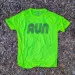 Men's Neon Yellow Fluorescent Running Shirt Moisture Wicking American Made In USA