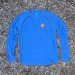 Runyon Mens Long Sleeve Camp Shirt Hiking Running Royal Blue American Made In USA