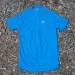 Runyon Womens Unisex Cyan Bright Blue Made In USA Running Shirt Performance Moisture Wicking Workout Shirt