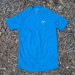 Runyon Womens Unisex Cyan Bright Blue Made In USA Running Shirt Performance Moisture Wicking Workout Shirt