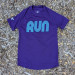 Women's Purple Blue Running Shirt Moisture Wicking American Made In USA