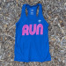 Runyon Women's Royal Blue Hot Pink RUN Fitness  Racerback Workout Tank American Made In USA