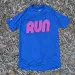 Women's Royal Blue Hot Pink RUN Performance Running Shirt Made In USA