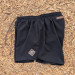 Runyon Mens 3" Running Short in Black - Made In USA - Coyote Brown Zipper Phone Pocket, Lined, Brown Inside Drawcords, Mesh Liner.  Made In Los Angeles.
