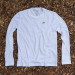 Runyon American Made In USA Men's White Long Sleeve Trail Running Shirt Moisture Wicking Performance Active Shirt Warm Weather Sun Protection