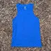 Men's 100% cotton athletic tank top singlet in Royal Blue, Made in USA by Runyon, for running, hiking, gym workouts and training