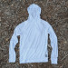 Runyon Women's White Unisex Pocketed Sun Hoodie - Drawcord, Inside Pockets, Watch Window, Lightweight, UPF Sun Protection, Minimal Branding