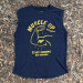 Runyon Women's (Unisex) Dark Navy 100% Cotton Muscle Tee - Made In USA - Hiking, Running, Workout, Fitness, Outdoors - Cottontrails Muscle Tees