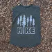 Runyon Women's (Unisex) Olive Green Sleeveless Muscle Tee 100% Cotton Cottontrails American Made In The USA - HIKE Print - Hiking, Running