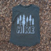 Runyon Women's (Unisex) Olive Green Sleeveless Muscle Tee 100% Cotton Cottontrails American Made In The USA - HIKE Print - Hiking, Running