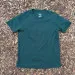 Women's (Unisex) 100% cotton athletic short sleeve shirt in Forest Green, Made in USA by Runyon, for running, hiking, gym workouts and training