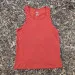 Women's (Unisex) 100% cotton athletic tank top singlet in Rust (Brick Red), Made in USA by Runyon, for running, hiking, gym workouts and training