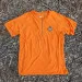 Runyon Men's Orange Gravel Cycling Jersey - Poly, Cotton, Rayon Blend.  Made In USA