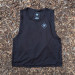 Runyon Women's Unisex Cropped Tech Trail Tank -  Black Moisture Wicking Muscle Tank Top Made In USA - Running, Hiking, Working Out