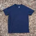 Women's (Unisex) 100% cotton athletic short sleeve shirt in Dark Navy Blue, Made in USA by Runyon, for running, hiking, gym workouts and training