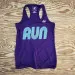 American Made In USA Womens Running Clothing Purple RUN Fitness Tank Top Performance Sportswear Runyon Canyon Apparel
