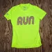 American Made In USA Women's Running Clothing RUN Neon Yellow Hot Purple Fitness Shirt Performance Sportswear Runyon Canyon Apparel