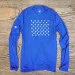 Runyon Men's Striped Star Royal Blue Long Sleeve Training Shirt great for Running, Hiking, Outdoor Fitness Made In USA